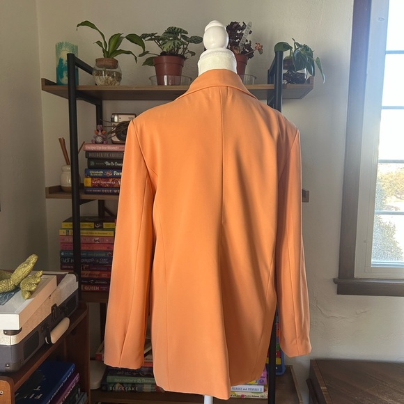 Carly Jean Los Angeles Orange Oversized Blazer - Picture 2 of 3